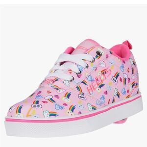HEELYS Pro 20 BRAND NEW IN BOX Size 4 Kids/Youth Light Pink/Rainbow